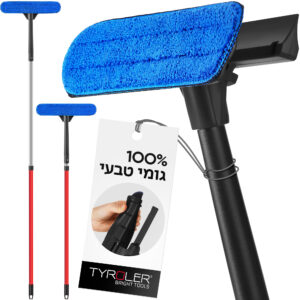 מנקה חלונות גבוהים - דור 2 - גומי, 1.77 מטר